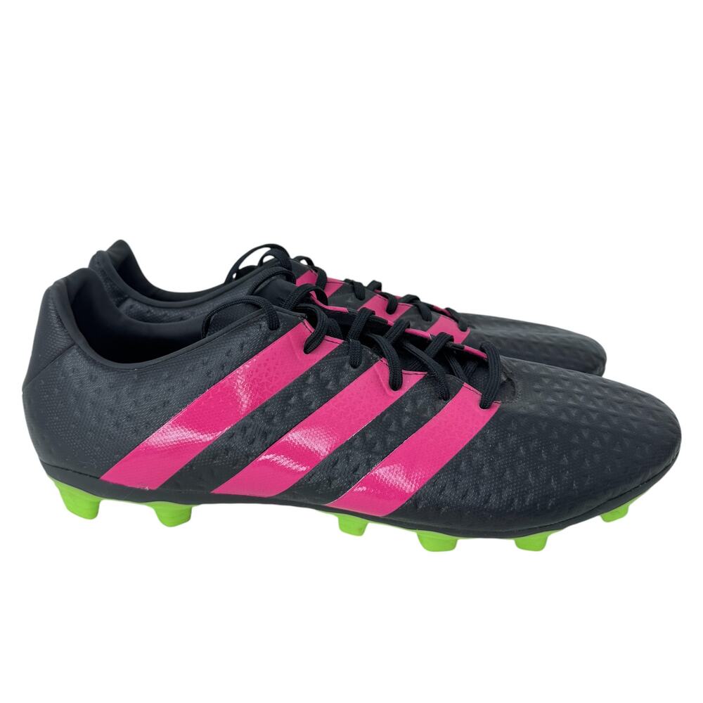 Adidas Ace 16.4 Soccer Cleats Mens Sz 13 Black Pink Low‎ Top Lace Up ART AF4978